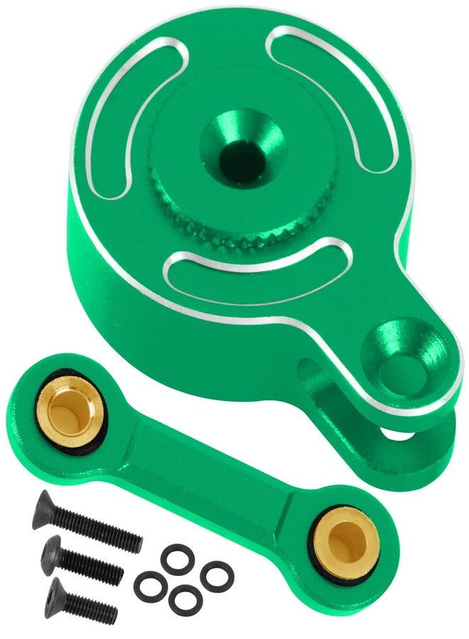 مجموعة RCHuiWow RC Servo Saver Set 25T، قطع غيار مُحسّنة لسيارات التحكم عن بُعد من طراز 1/10 Big Rock 3S BLX، وGranite/Senton 3S BLX وMega550، وKraton/Outcast 4S BLX، و1/8 Typhon 3S BLX وMega550، وAlloy fixed Link Steering Servo Saver، لون أخضر. - Image 1